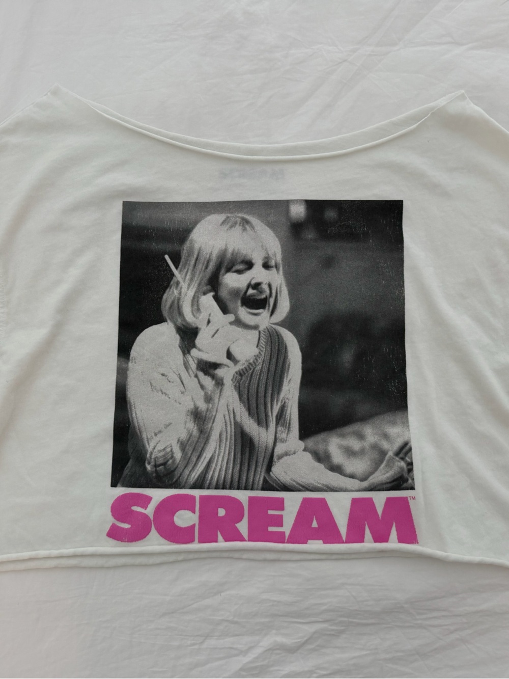 Scream cropped oversized tee